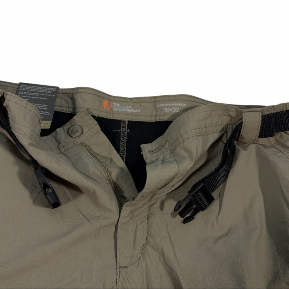 New American Outdoorsman Belted Fleece Lined Pants Color Cray Mens